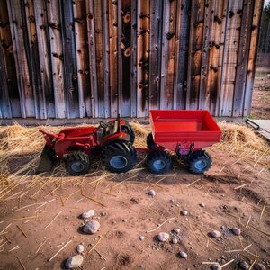 New M4 Case IH Monster Treads Tractor with Gravity Wagon Bouncy Monster Wheels